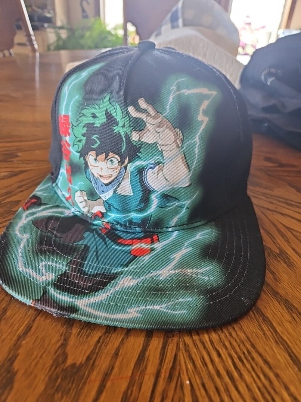 My Hero Academia Hat CAP ANIME ADJUSTABLE SNAPBACK BLACK OSFM Graphic Japanese